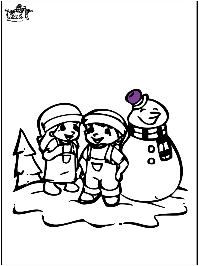 Página da coloração do boneco de neve 2 - Neve
