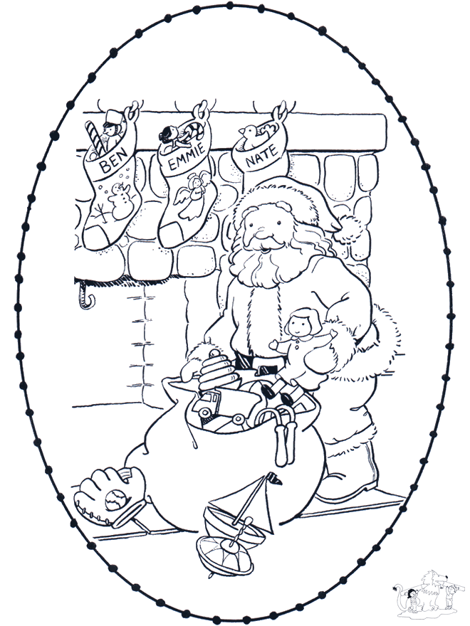 Pai Natal de recortar 2 - Personagens de banda desenhada