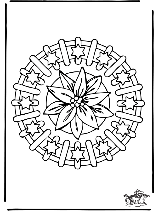 Pai Natal mandala 8 - Pintando o Natal