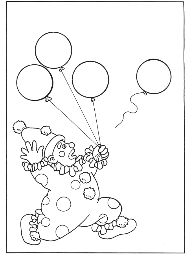 Palhaço com balão - Circo