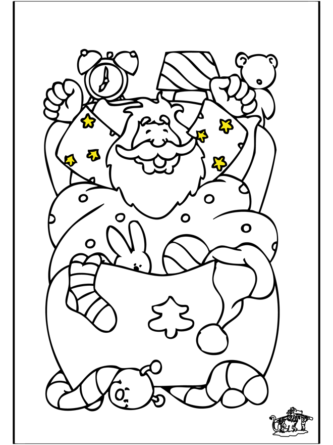 Papai Noel - Desenhos para Colorir 2 - Pintando o Natal