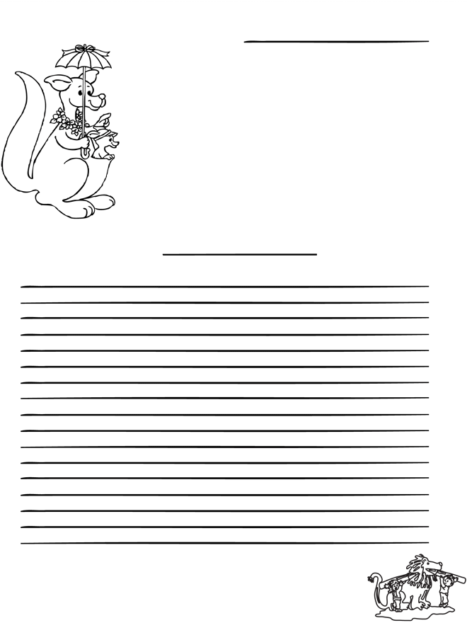 Papel de escrita cangurú - Escrevendo papel