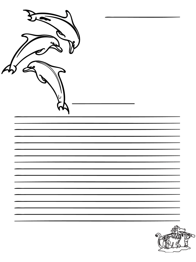 Papel de escrita golfinho - Escrevendo papel