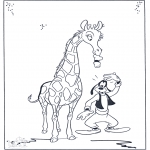 Personagens de banda desenhada - Pateta e girafa