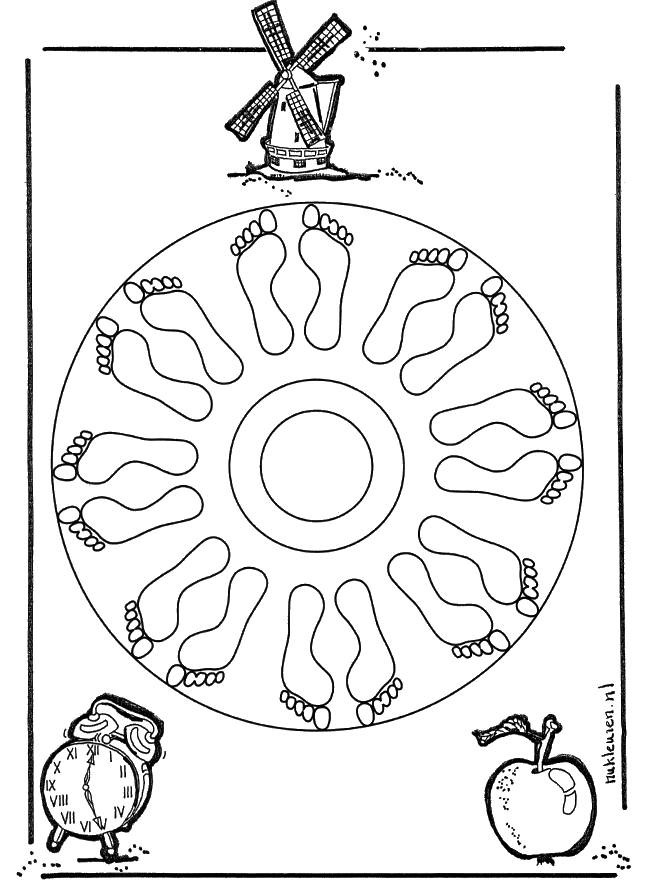 Pés mandala - Mandala de criança