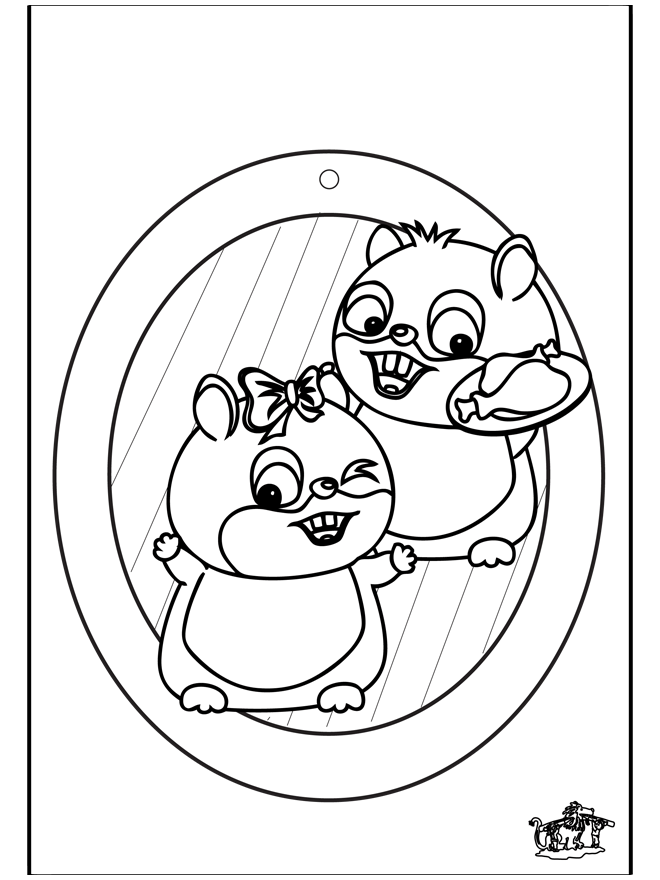 Pintura de Janela - Hamster - cabide janela