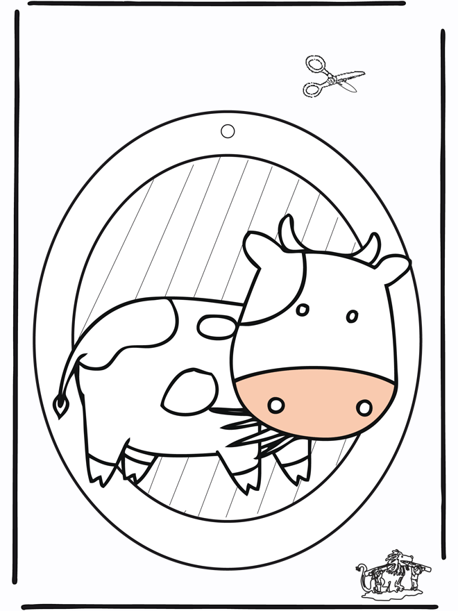 Pintura de Janela - vaca