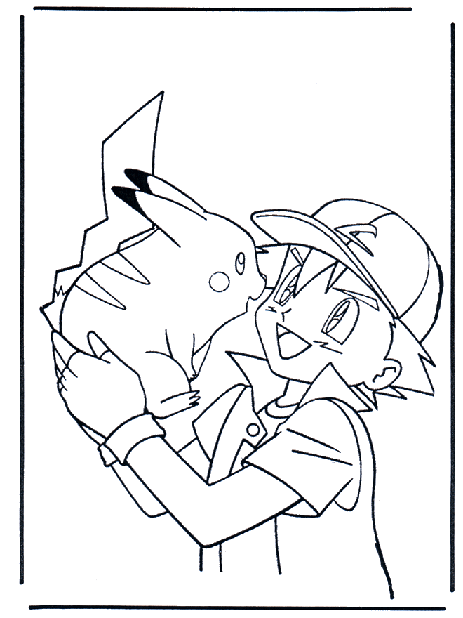 Como desenhar e pintar Ash e Pikachu de Pokemon 