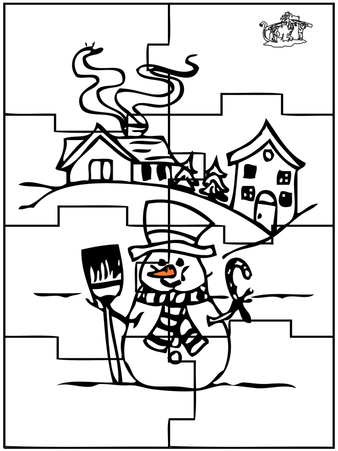 Puzzle do boneco de neve - Puzzle