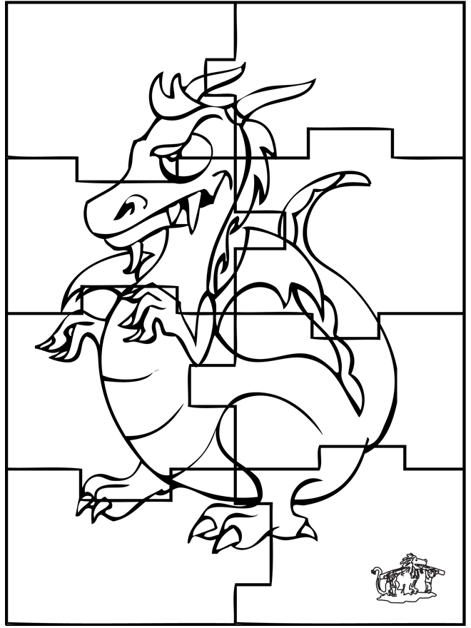 Quebra-cabeça - Dragão - Puzzle