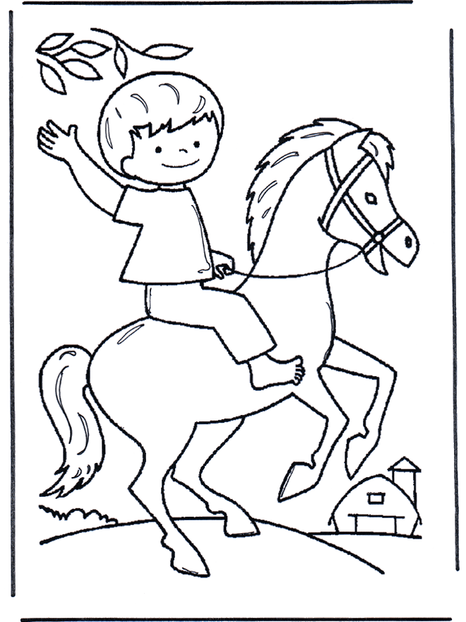 Rapaz a cavalo - Crianças