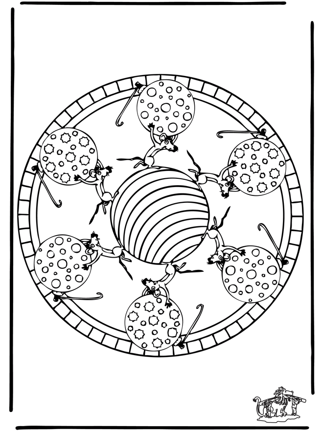 Rato mandala 1 - Mandala de animal