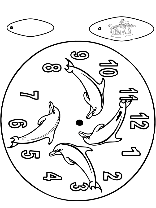 Relógio golfinho - Corta