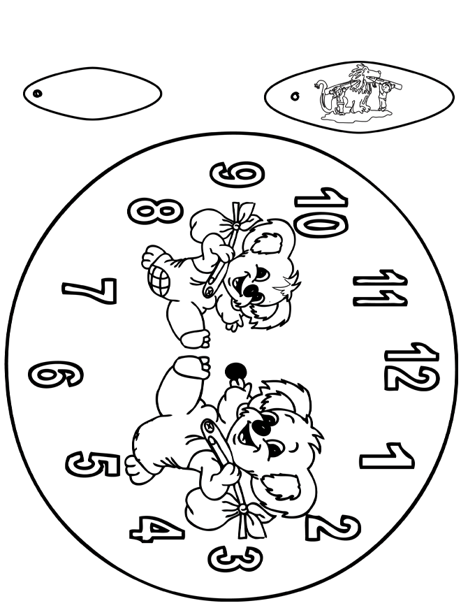 Relógio urso koala - Corta