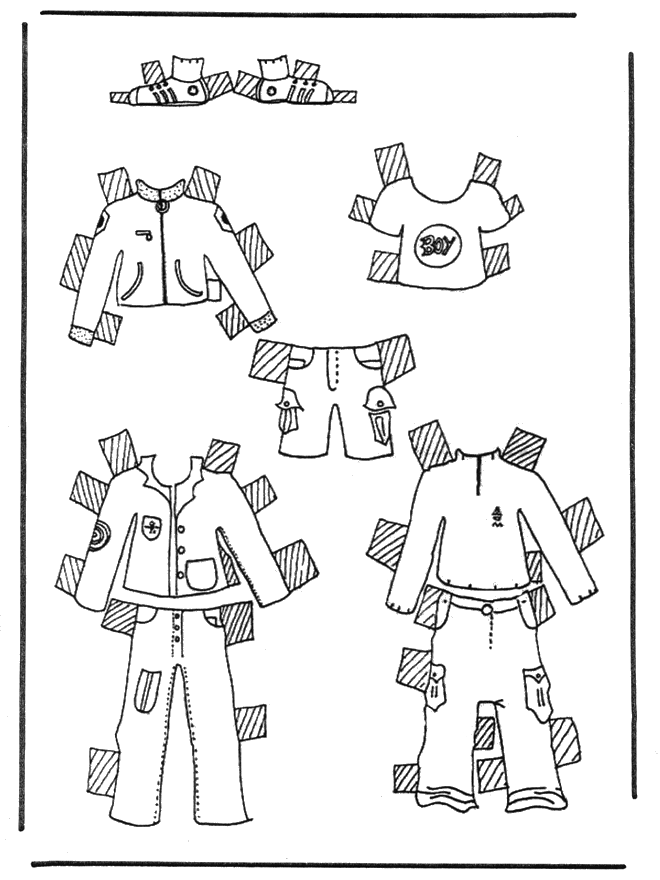 Roupas de boneca de papel - Bonecas de papel