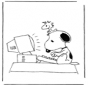 Snoopy com computador