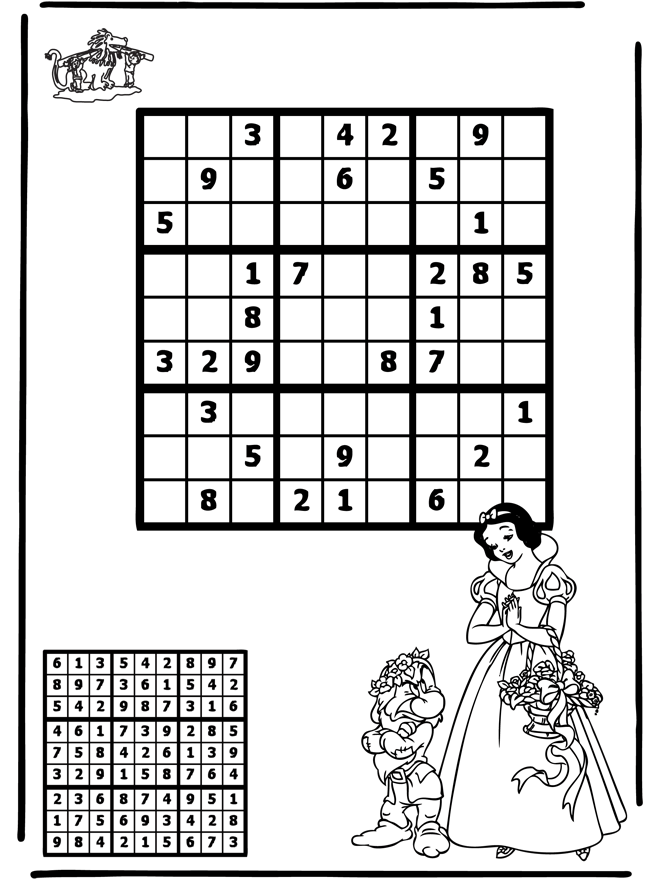 Sudoku Branca de Neve - Puzzle