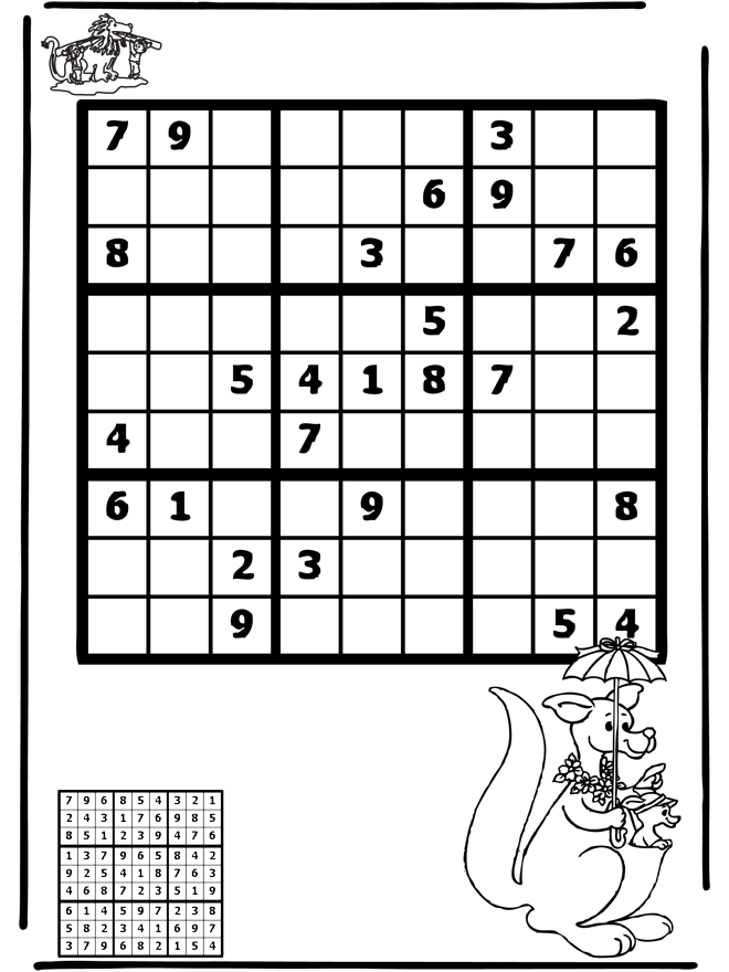Sudoku Cangurú - Puzzle