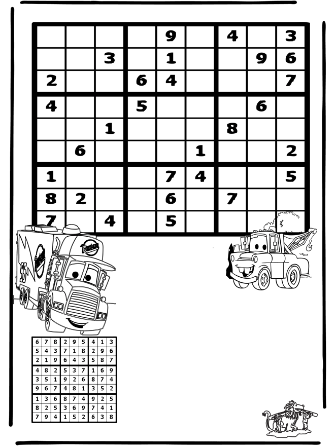 Sudoku  Carros  - Puzzle