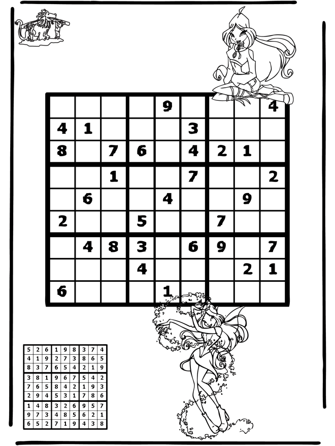 Sudoku Winx - Puzzle